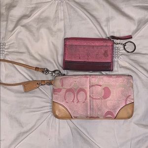 Coach monogram Wristlet and Coin Purse